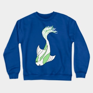 green and white koi fish Crewneck Sweatshirt